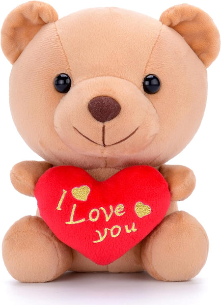 I Love You Stuffed Teddy Bear with Heart Plush Toy Gift 6 Inches