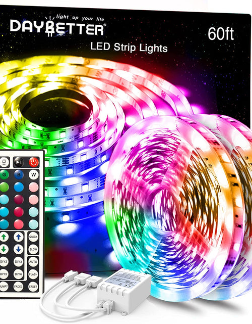 Load image into Gallery viewer, Led Lights Color Changing Led Strip Lights with Remote Controller 60Ft, 2 Rolls of 30Ft Led Lights for Bedroom, Home Decoration
