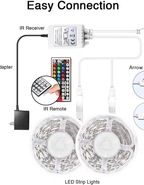 Load image into Gallery viewer, Led Lights Color Changing Led Strip Lights with Remote Controller 60Ft, 2 Rolls of 30Ft Led Lights for Bedroom, Home Decoration
