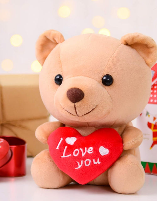Load image into Gallery viewer, I Love You Stuffed Teddy Bear with Heart Plush Toy Gift 6 Inches
