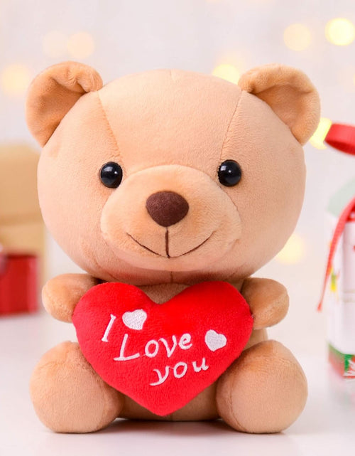 Load image into Gallery viewer, I Love You Stuffed Teddy Bear with Heart Plush Toy Gift 6 Inches
