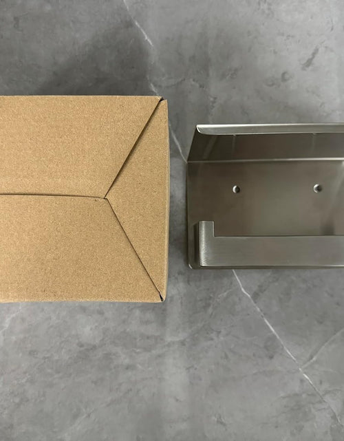 Load image into Gallery viewer, Brushed Nickel Toilet Paper Holder, Stick on Silver Toilet Paper Holder with Shelf, Self Adhesive No Drill or Wall-Mount with Screws for Bathroom
