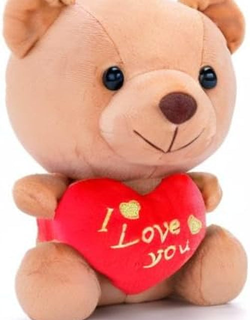 Load image into Gallery viewer, I Love You Stuffed Teddy Bear with Heart Plush Toy Gift 6 Inches
